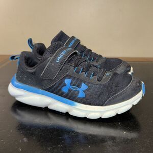 Under Armour Assert Black Blue White 3022101-008 PS Preschool Size 2Y